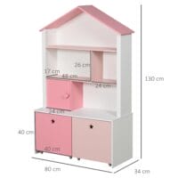 Kinderregal Bücherregal für Mädchen Rosa