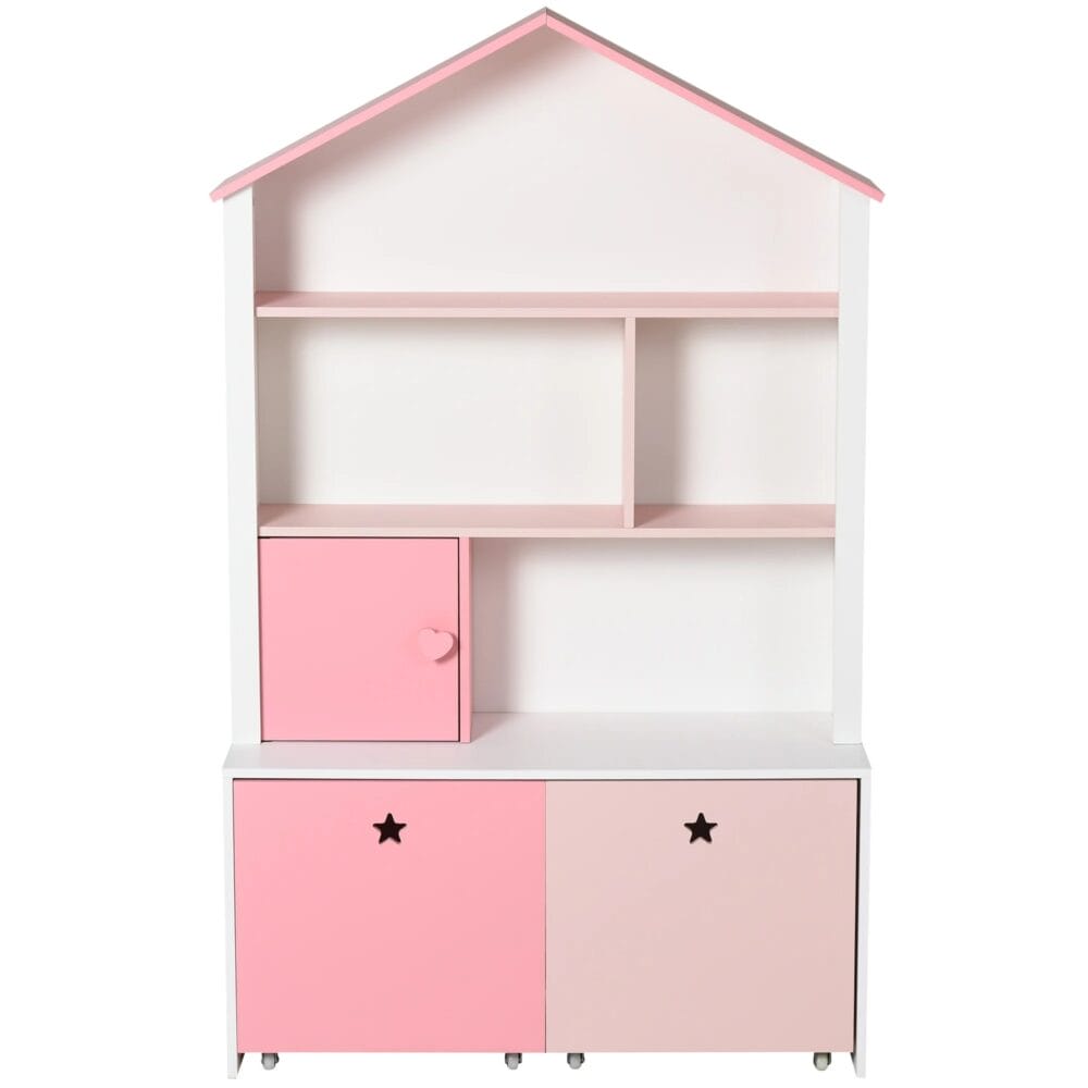 Kinderregal Bücherregal für Mädchen Rosa
