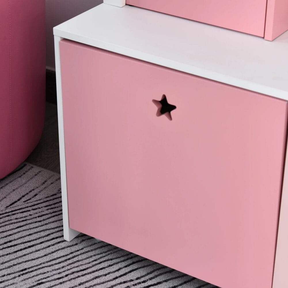 Kinderregal Bücherregal für Mädchen Rosa