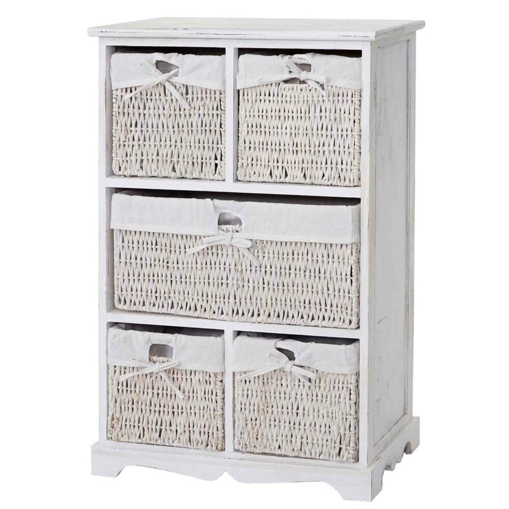 Kommode Dundee Shabby-Look 90x60x30cm ~ weiss