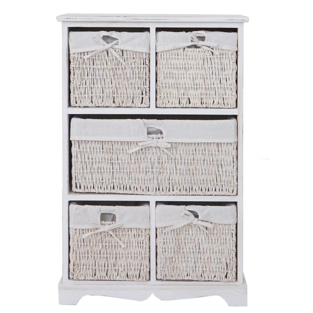 Kommode Dundee Shabby-Look 90x60x30cm ~ weiss