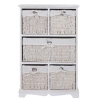 Kommode Dundee Shabby-Look 90x60x30cm ~ weiss