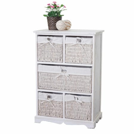 Kommode Dundee Shabby-Look 90x60x30cm ~ weiss