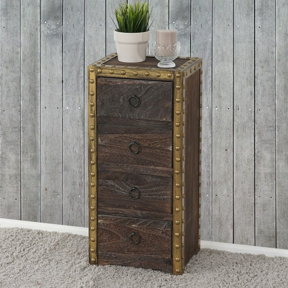 Kommode Duran 70x33x26cm Vintage ~ braun