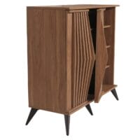 Kommode Schrank Sideboard Highboard 3D-Design 95x90x44cm braun