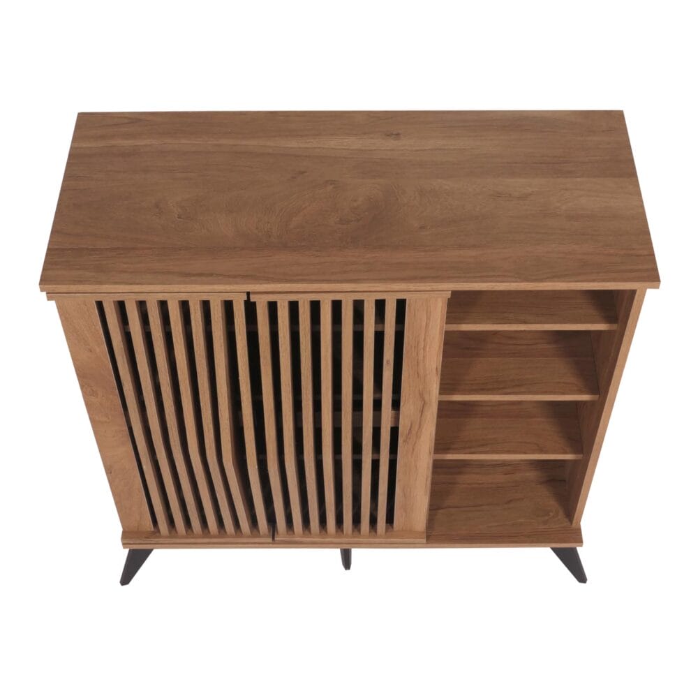 Kommode Schrank Sideboard Highboard 3D-Design 95x90x44cm braun