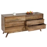 Kommode Sideboard 6 Schubladen Massiv-Holz Mango 72x150x42cm