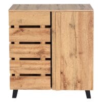 Kommode Sideboard Anrichte Highboard 2 Türen 88x80x34cm Natur