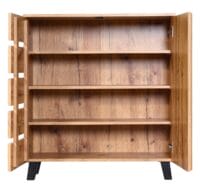 Kommode Sideboard Anrichte Highboard 2 Türen 88x80x34cm Natur