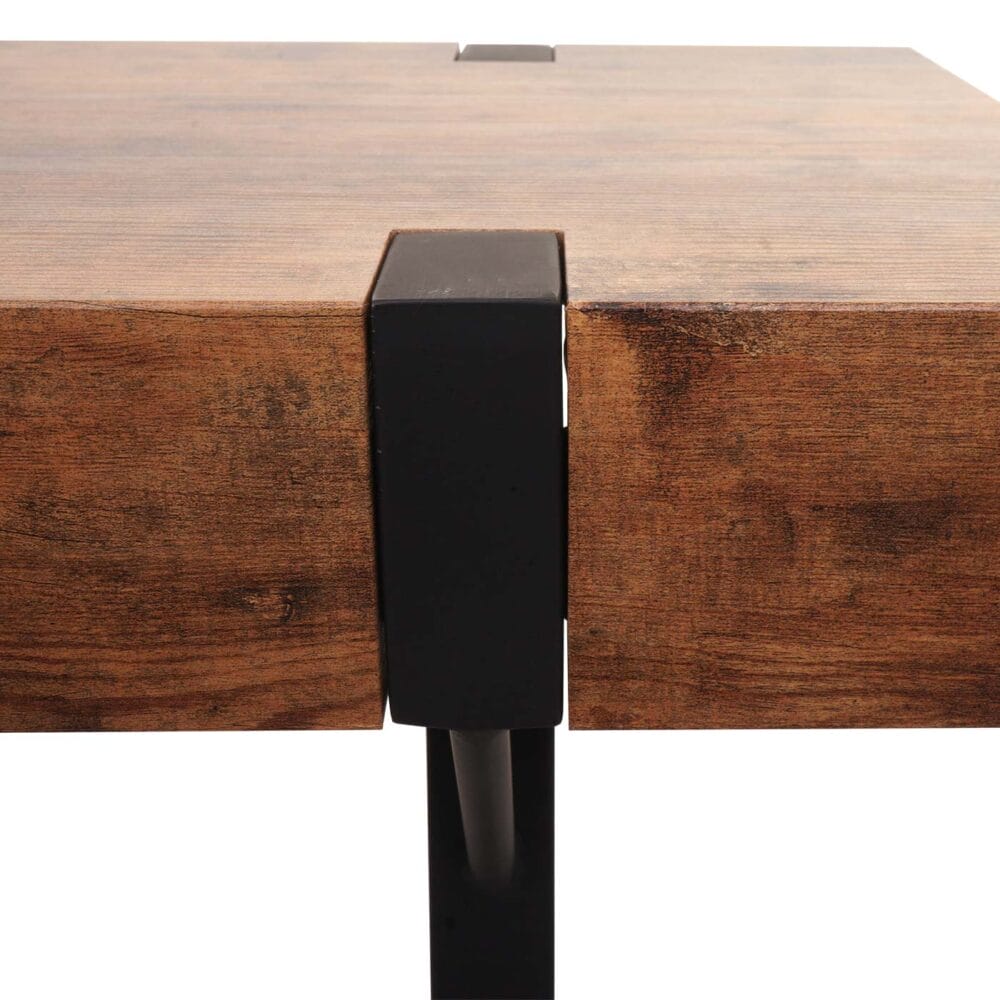 Konsolentisch Beistelltisch Metall 75x100x40cm dunkle Wildeiche