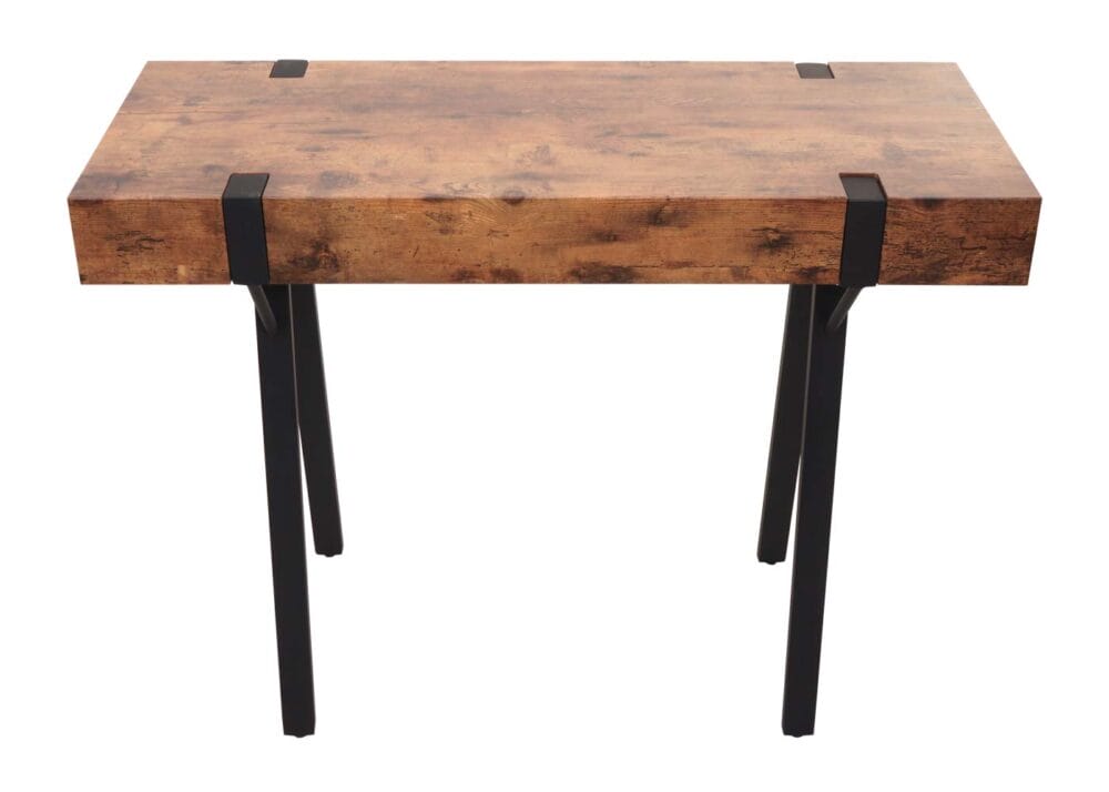 Konsolentisch Beistelltisch Metall 75x100x40cm dunkle Wildeiche