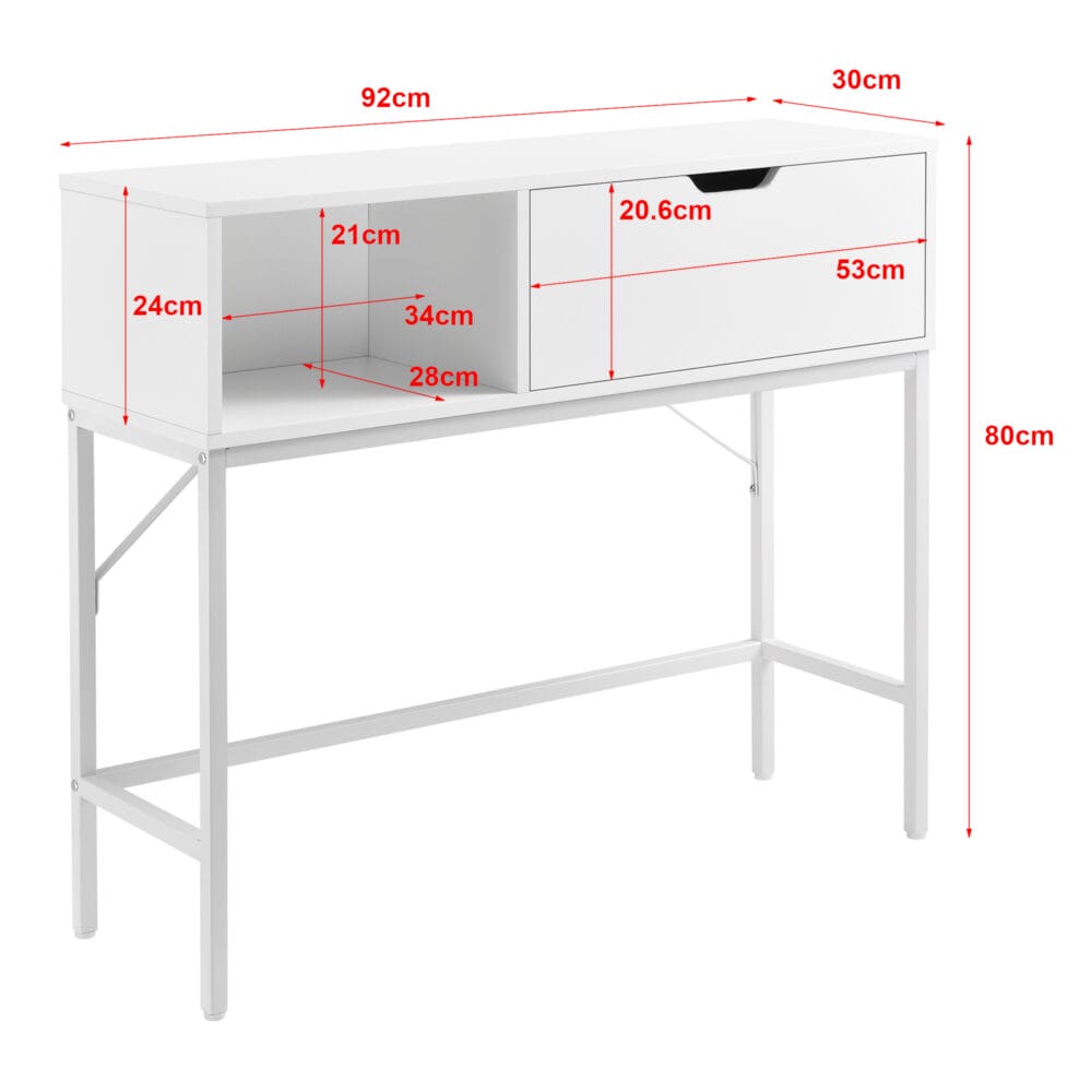 Konsolentisch Tranemo 92x30x80cm Weiss