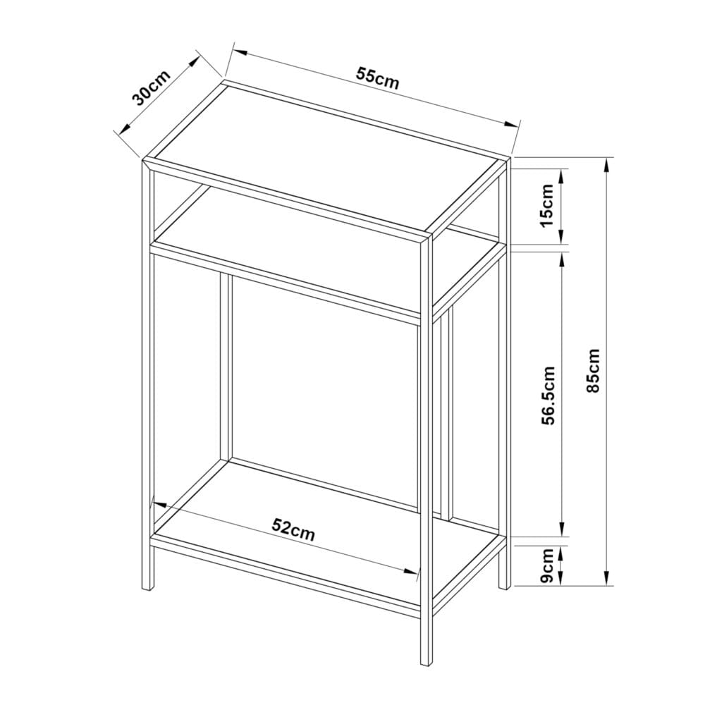 Konsolentisch Kumlinge 55x30x85cm Weiss