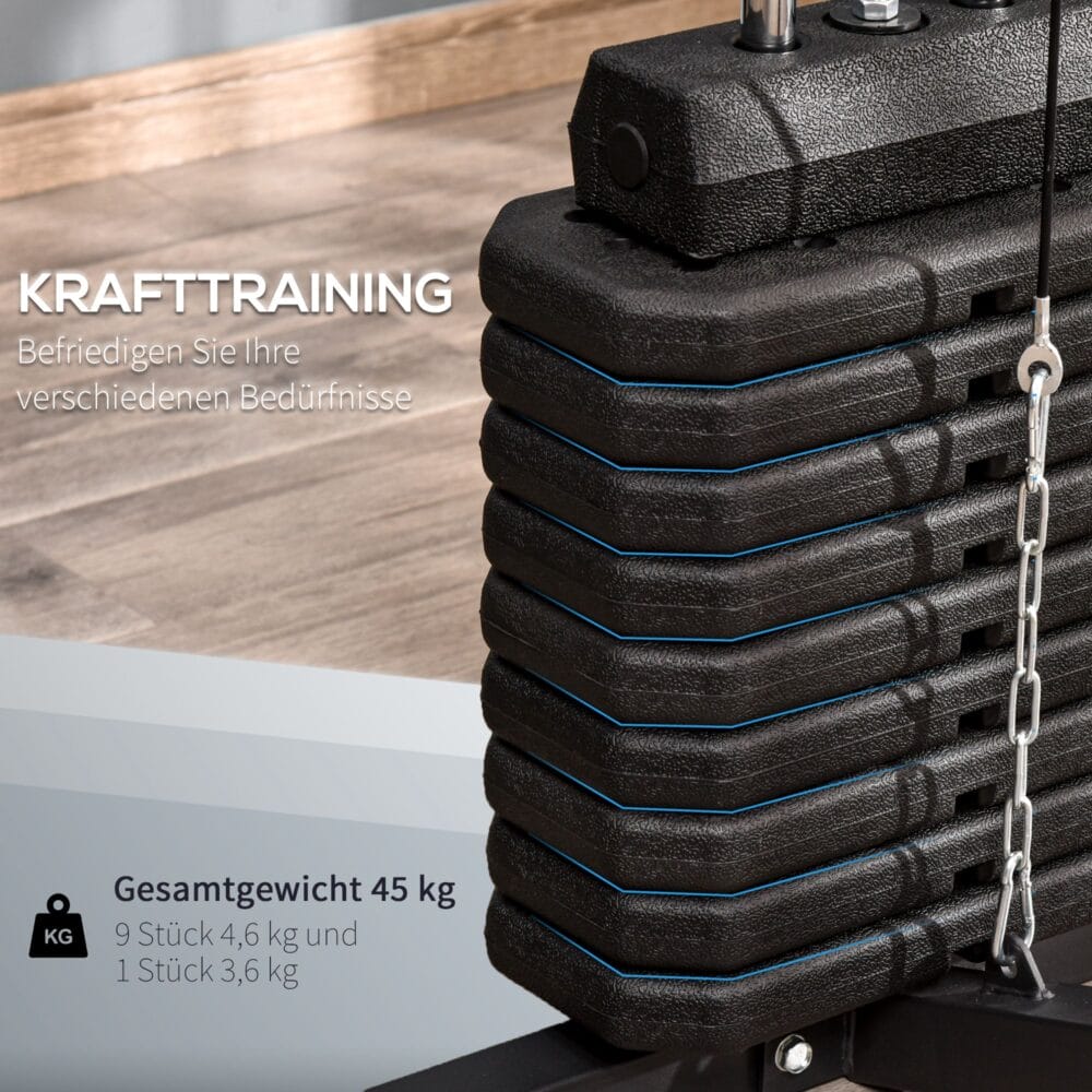 Kraftstation Fitnessstation Multigym 148x108x207cm