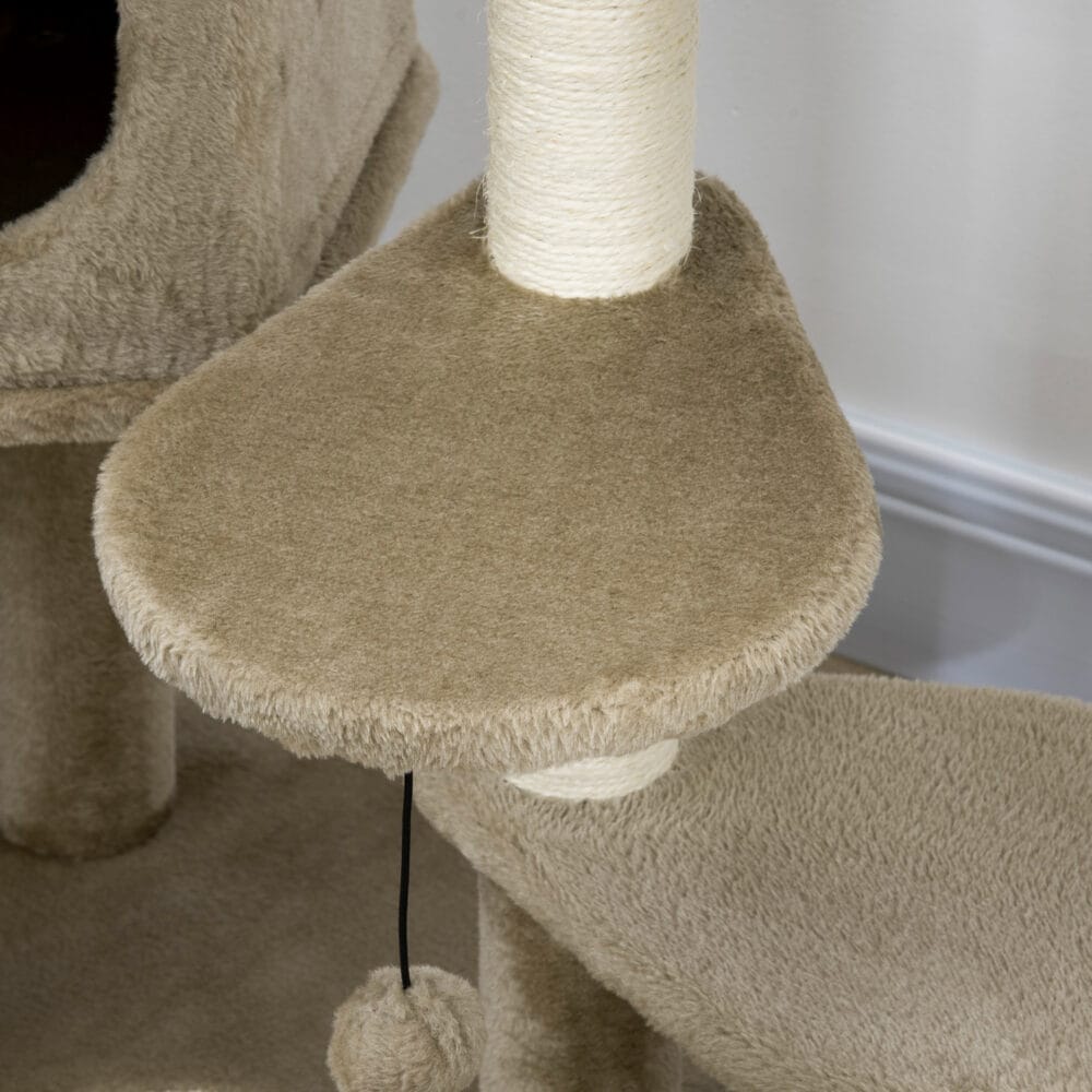 Kratzbaum 94cm Kletterbaum Katzenbaum mit Katzenhöhle Spielball