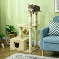 Kratzbaum Katzenbaum 99cm Kletterbaum mit Hängebett