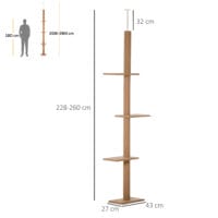 Kratzbaum Katzenbaum Höhenverstellbar 43x27x228-260cm