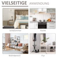 Küchenschrank Geschirrschrank Buffet Glastür 80 x 365 x 76