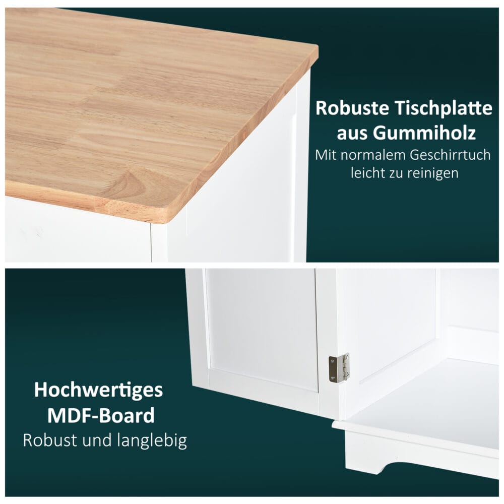 Küchenschrank Sideboard mit 2 Schubladen 68 x 403 x 85 cm