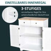 Küchenschrank Sideboard mit 2 Schubladen 68 x 403 x 85 cm