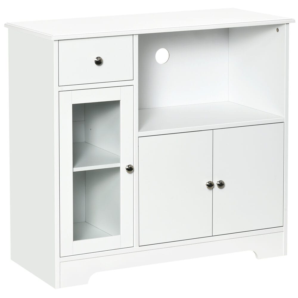 Küchenschrank mit Ablage für Mikrowelle 90 x 40 x 82 cm
