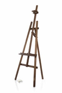 Kundenstopper 140x62cm Werbetafel Staffelei dunkelbraun