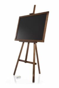 Kundenstopper 140x62cm Werbetafel Staffelei dunkelbraun