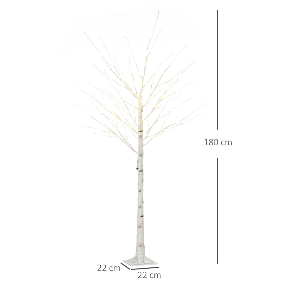 LED Baum Birke 96 LEDs 180cm warmweiss