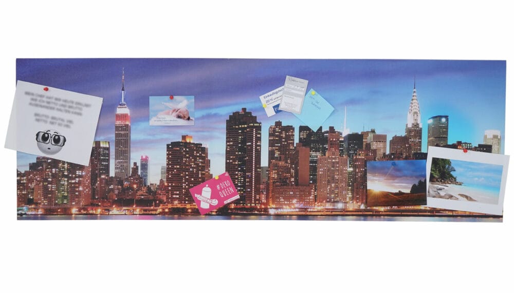 LED-Bild Pinnwand Timer ~ 120x40cm New York