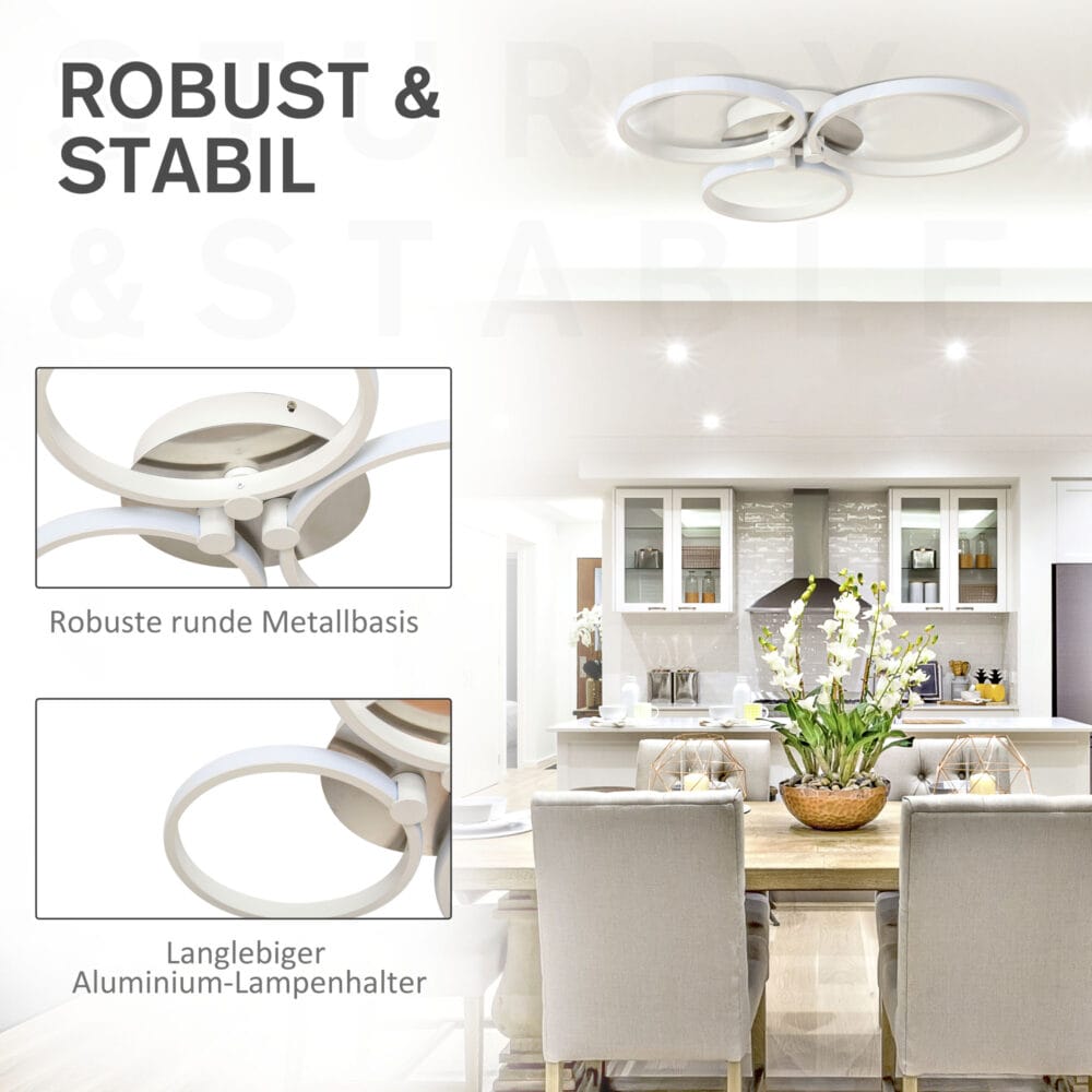 LED Deckenleuchte Deckenlampe 56L x 47B x 8H cm