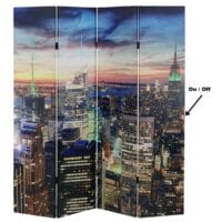 LED Paravent New York 180x160cm ~ 28 LEDs