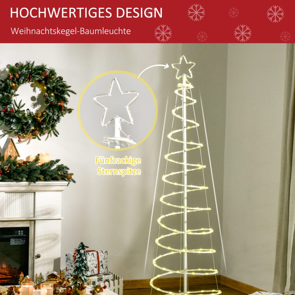 LED Spiralbaum Weihnachtsbaum mit 135 Mini-Lichtern