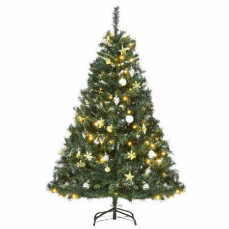 LED Weihnachtsbaum mit Deko 120 LEDs 511 Spitzen Ø95x150Hcm