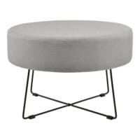 Couchtisch Nelson Ø 60 cm Polster Grau/Schwarz