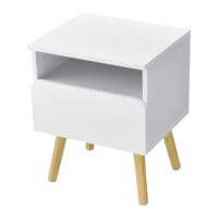 Nachttisch Dargaville 50x40x34 cm Weiss