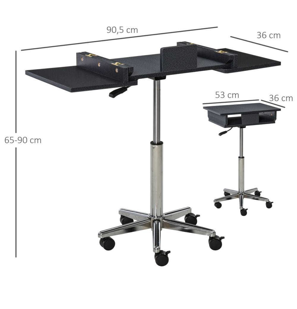 Laptoptisch Laptop Ständer Notebooktisch mit Rollen höhenverstellbar klappbar