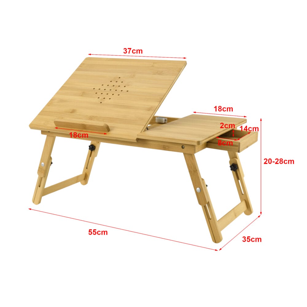 Bambus Laptoptisch Trysil 55x35x28cm