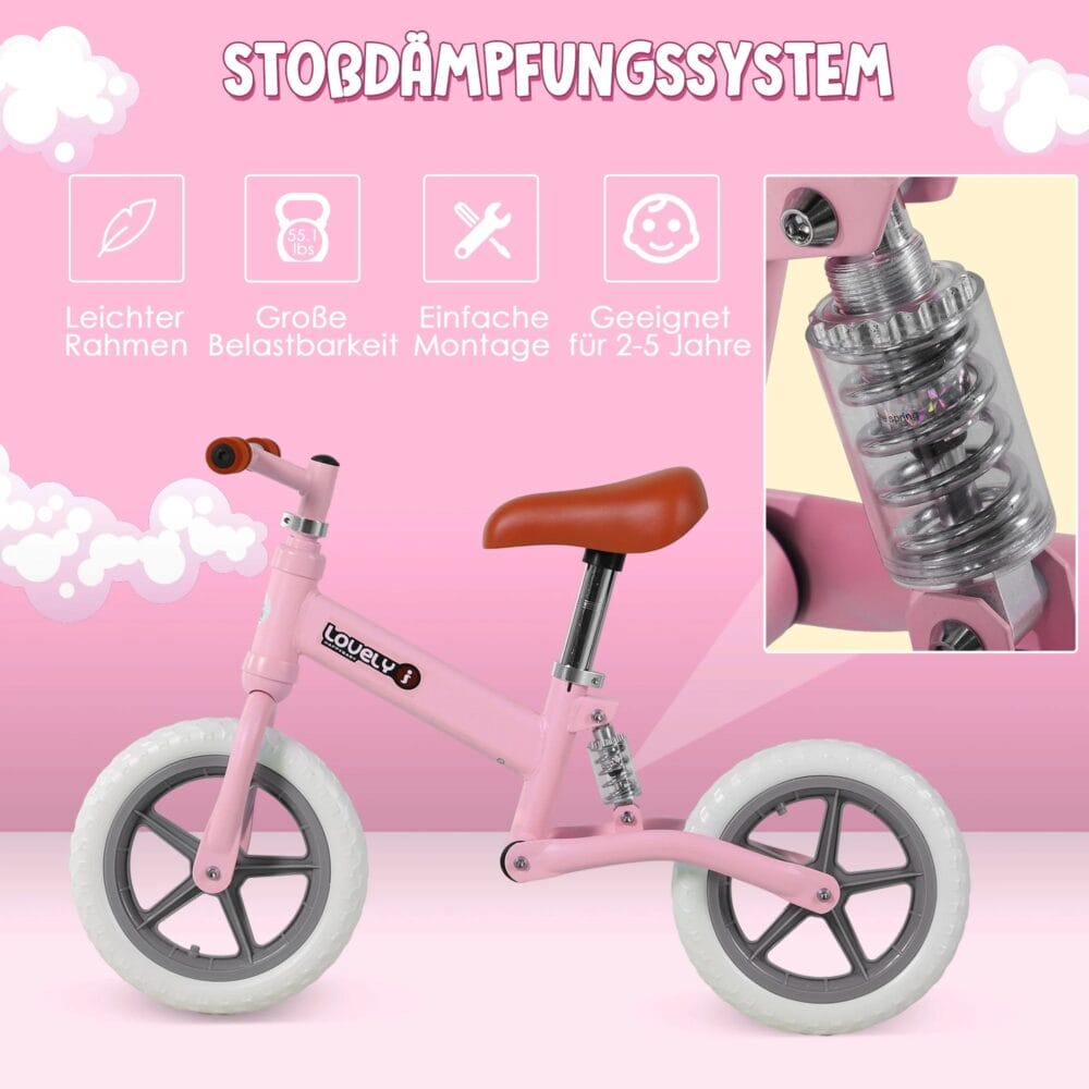 Laufrad Lauffahrrad Kinderlaufrad mit Stossdämpfer