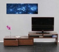 Leinwandbild Leuchtbild mit Timer 120x40cm Sternenhimmel