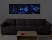 Leinwandbild Leuchtbild mit Timer 120x40cm Sternenhimmel