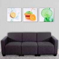 Leinwandbild Wandbild 3-teilig 150x50cm ~ Obst