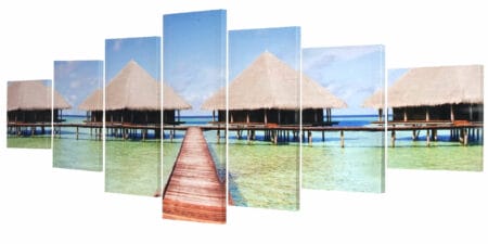 Leinwandbild Wandbild 7-teilig 245x87cm ~ Beach