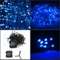 Lichterkette Weihnachten Blau 6m Timer