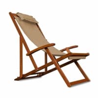 Liegestuhl Deckchair Akazienholz Campingstuhl Dune