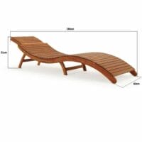 Liegestuhl Ergo Akazie Schwungliege Holz Liegestuhl