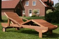 Liegestuhl Gartenliege Lounger ~ fahrbar