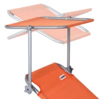 Liegestuhl Sun mit Sonnendach orange - klappbar mit Trageschlaufen