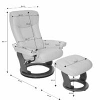 MCA Fernsehsessel Relaxsessel Hamilton Echtleder ~ creme