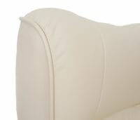 MCA Relaxsessel Montreal, Fernsehsessel Hocker, Echtleder 130kg belastbar ~ creme, honigfarben