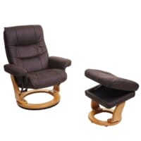 MCA Relaxsessel TV-Sessel mit Hocker schwarz-braun